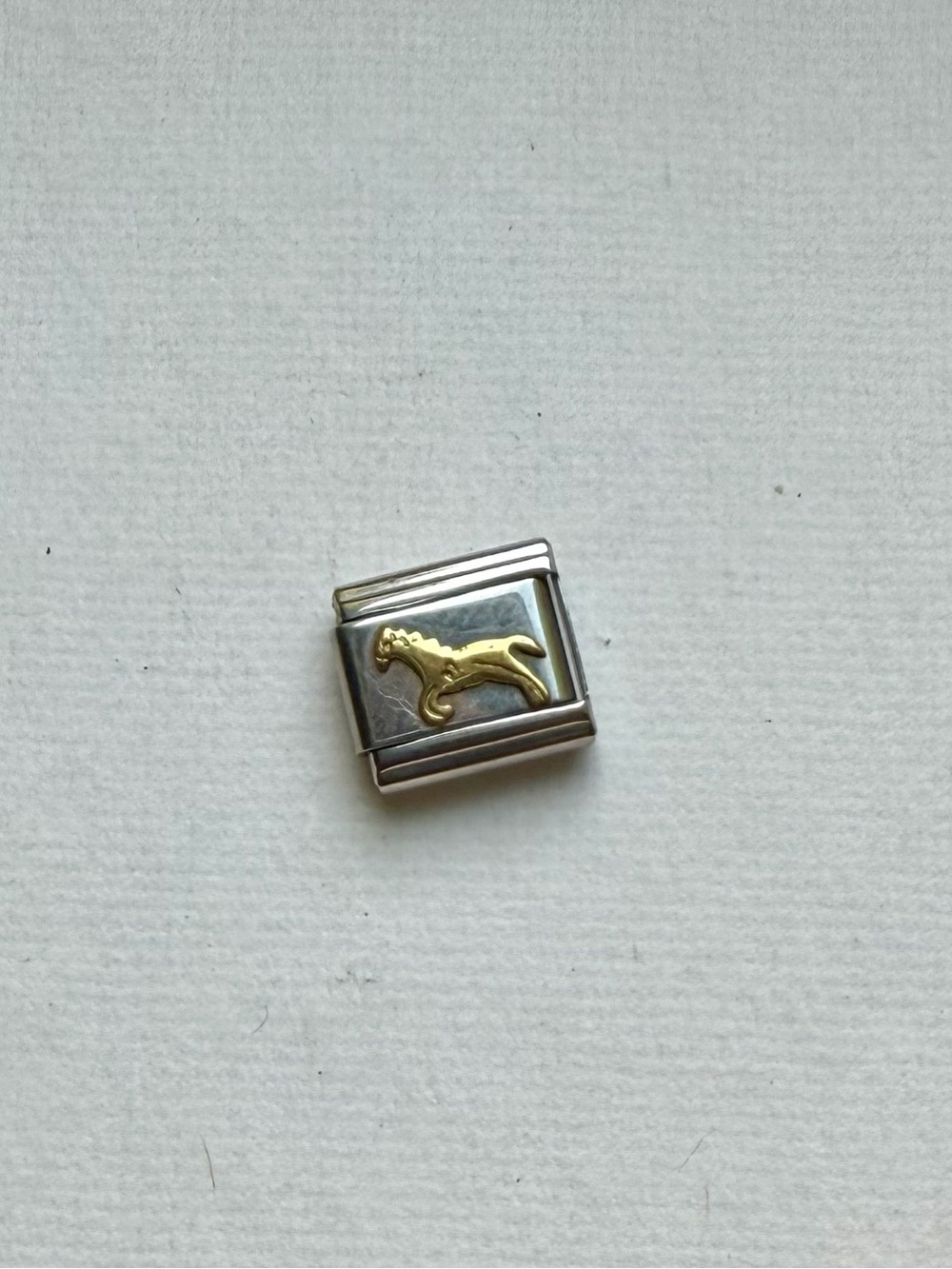 Classic Two-Tone Horse Italian Charm - Gold & Silver